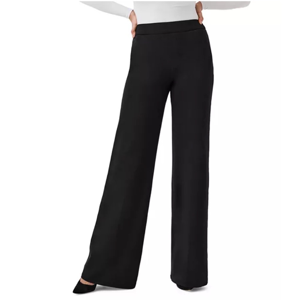 SPANX Women's Wide Leg Pull-On Pants - Black